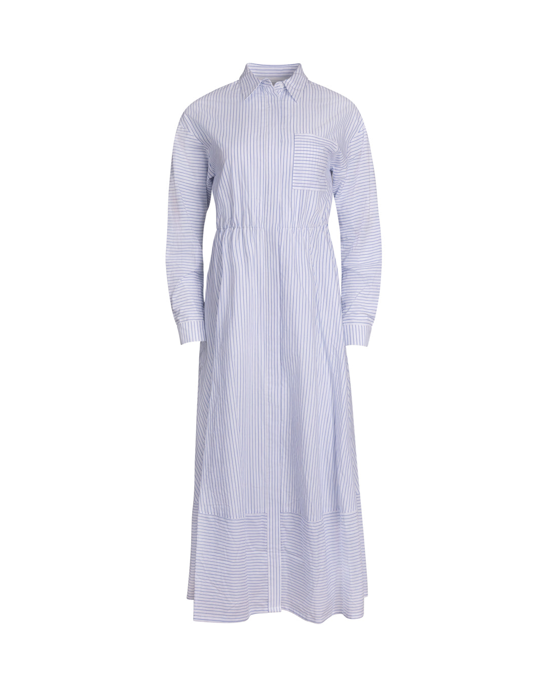 Poplin Striped Maxi Dress