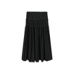 Pintucked Pleated Poplin Skirt