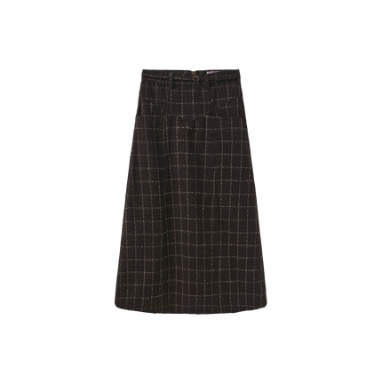 Wool Aline Seam Detail Skirt