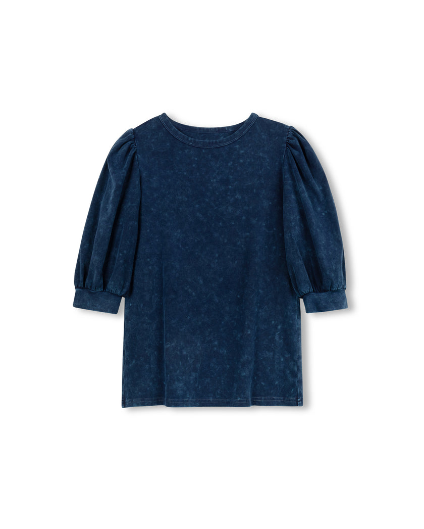 Mineral Wash Puff Sleeve Tee