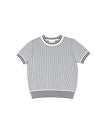 Knit Striped Trimming Sweater