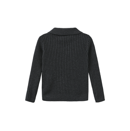 Ribbed Knit Button Sweater