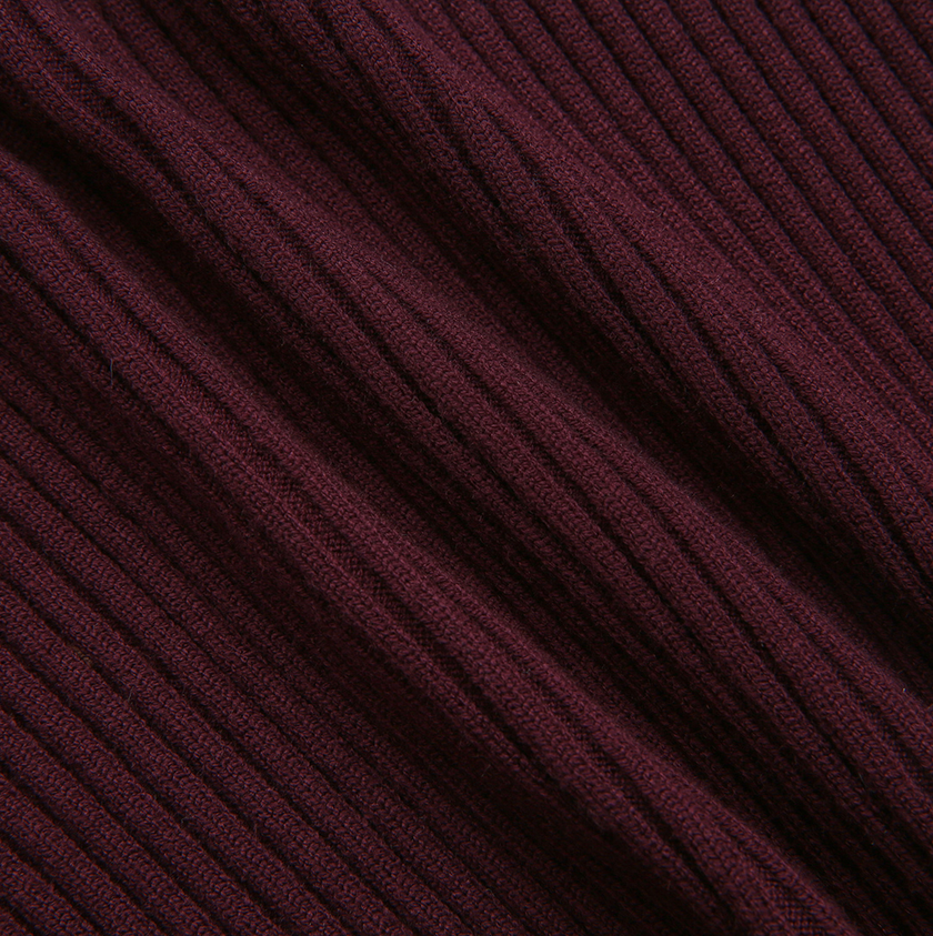 Ribbed Knit Turtleneck Sweater