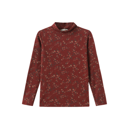 Rhea Floral Printed Mock Neck