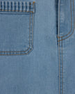 Stitch Pocket Trim Denim Skirt