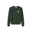 Marled Big Patch Knit Sweater