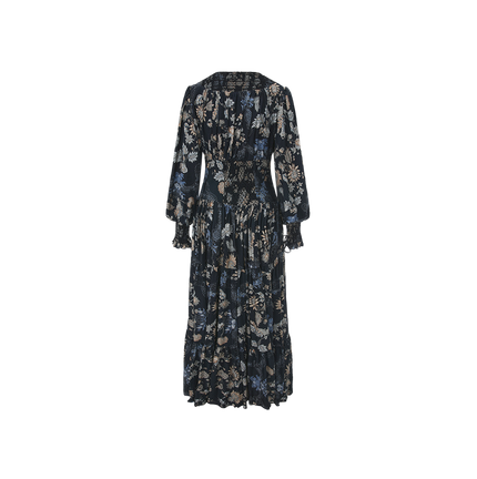 Printed Smocked Maxi Dress