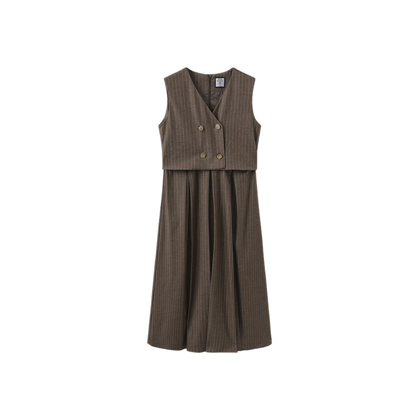 Wool A-line Vest Dress