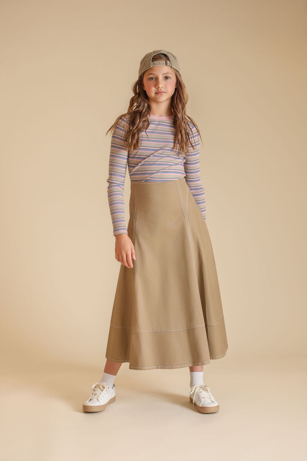 Multi Striped Ribbed T-shirt