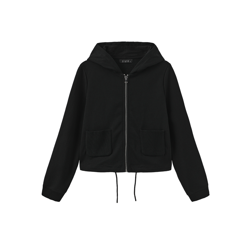 Drawstring Zip Up