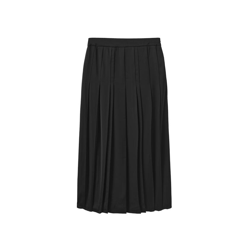 Silk Double Pleat Skirt