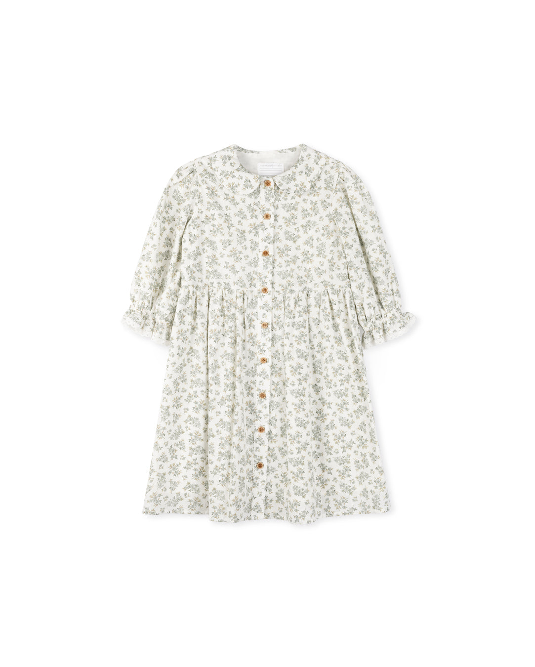 Liberty Printed Lace Trim Button Down Dress