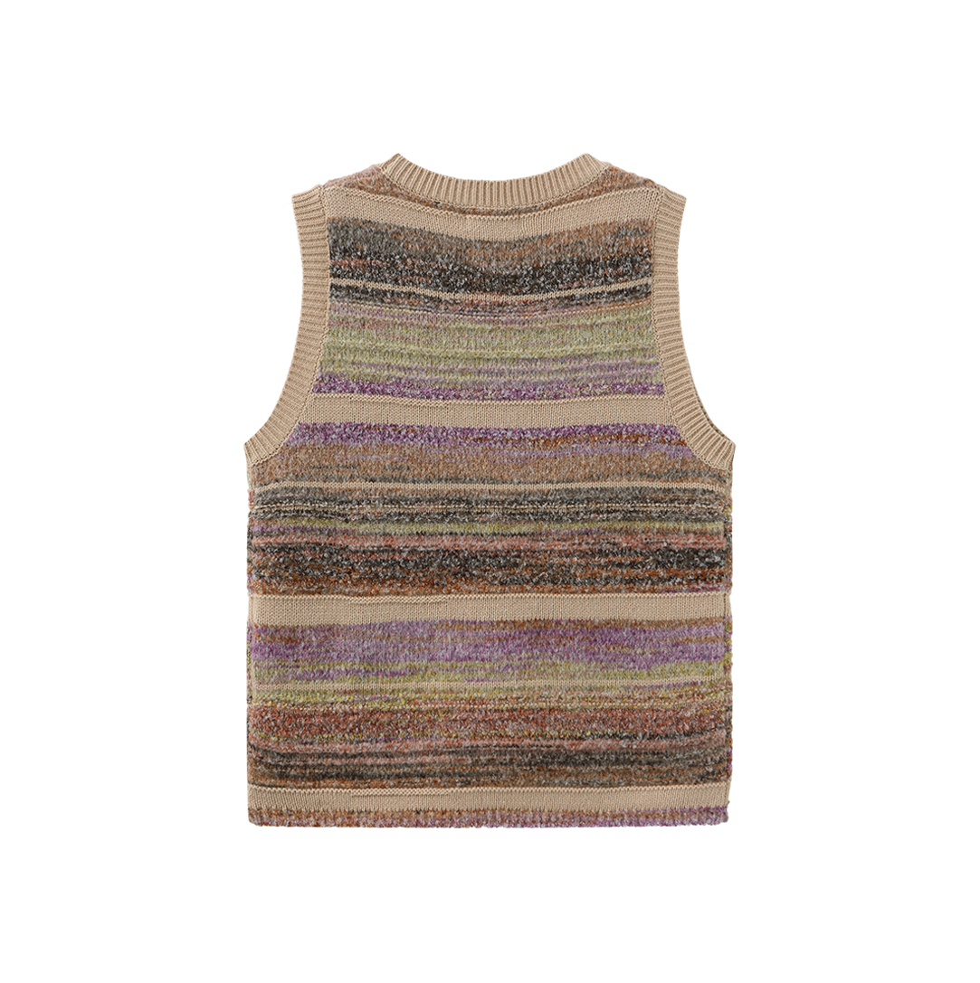 Stripe Mixed Knit Vest