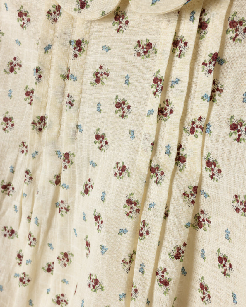 Sandy Floral Clustered Linen Blouse
