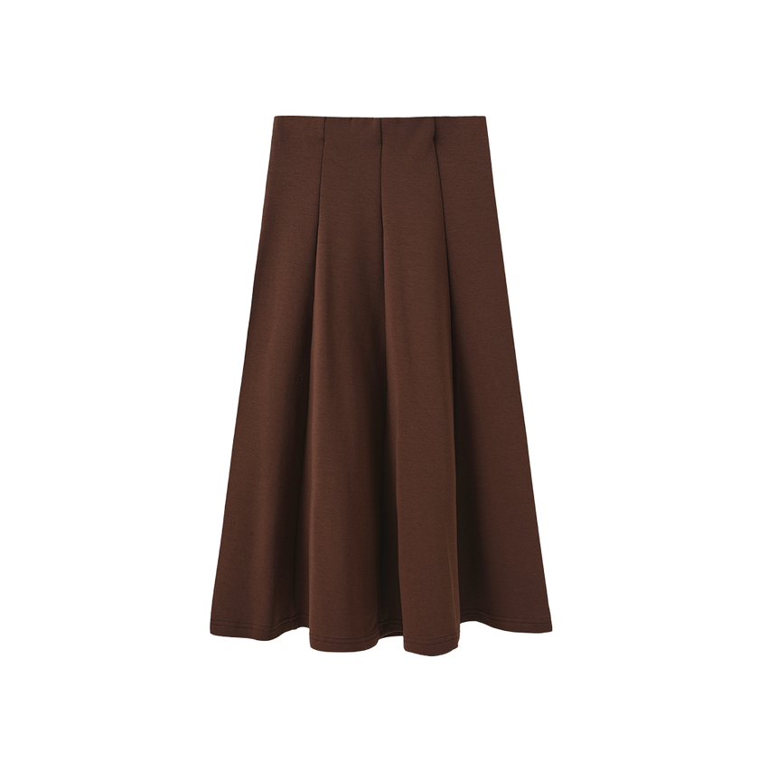 Sweatshirt Paneled Midi Skirt