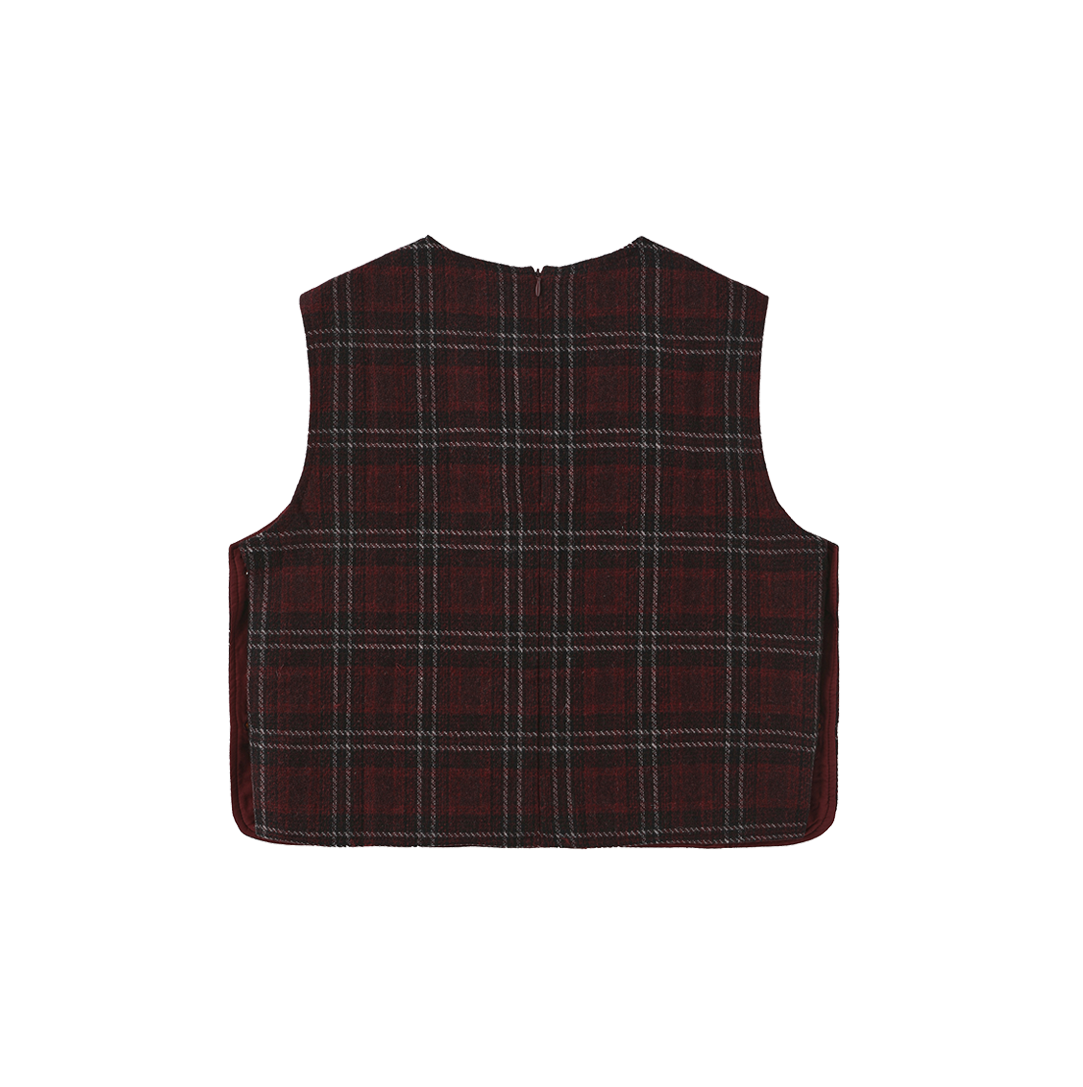 Kim Checkered Wool Vest