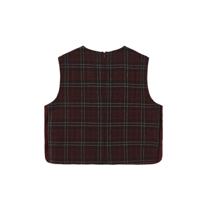 Kim Checkered Wool Vest