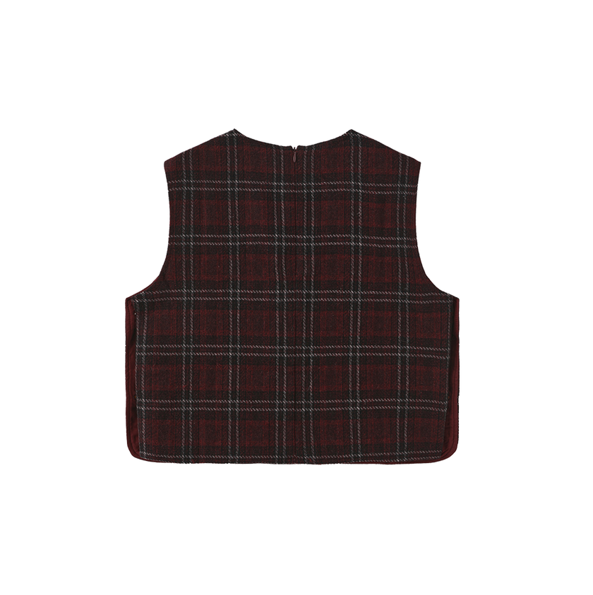 Kim Checkered Wool Vest