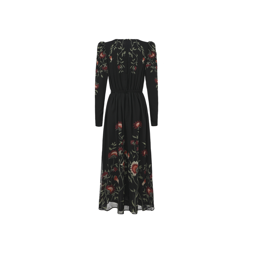 Printed Detailed Maxi Dress