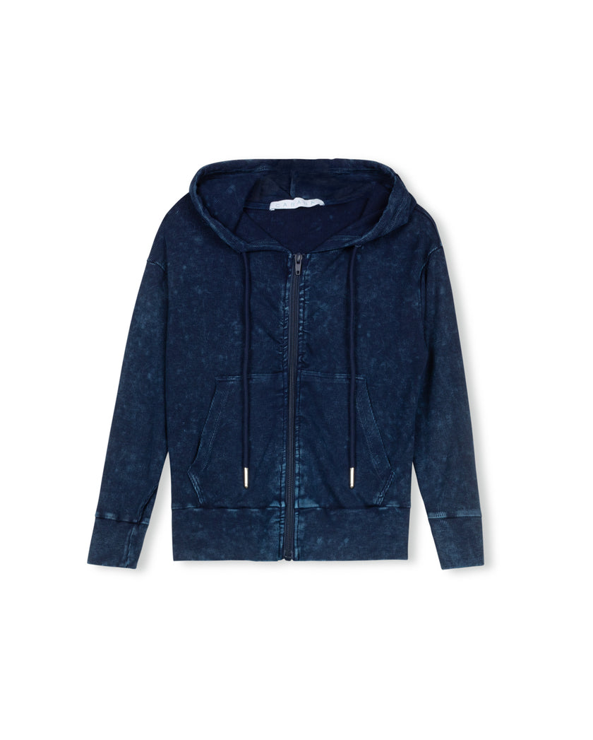 Mineral Wash Ribbed Sweatshirt