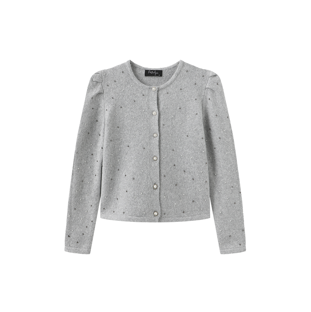 Gem Detail Pearl Cardigan