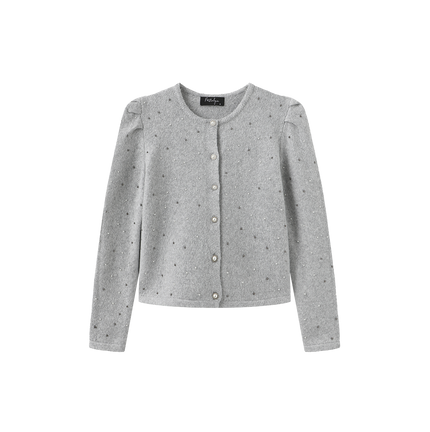 Gem Detail Pearl Cardigan