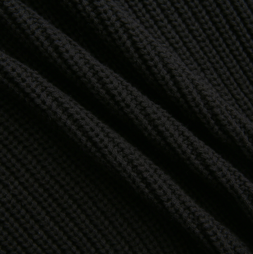 Cable Knit Stripe Collar Sweater