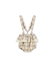 Plaid Lace Trim Romper
