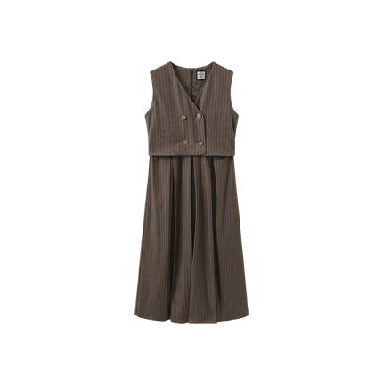 Wool A-line Vest Dress