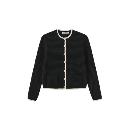 Double Pocket Outlined Cardigan