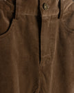 Faint Corduroy Fringe Hem Skirt