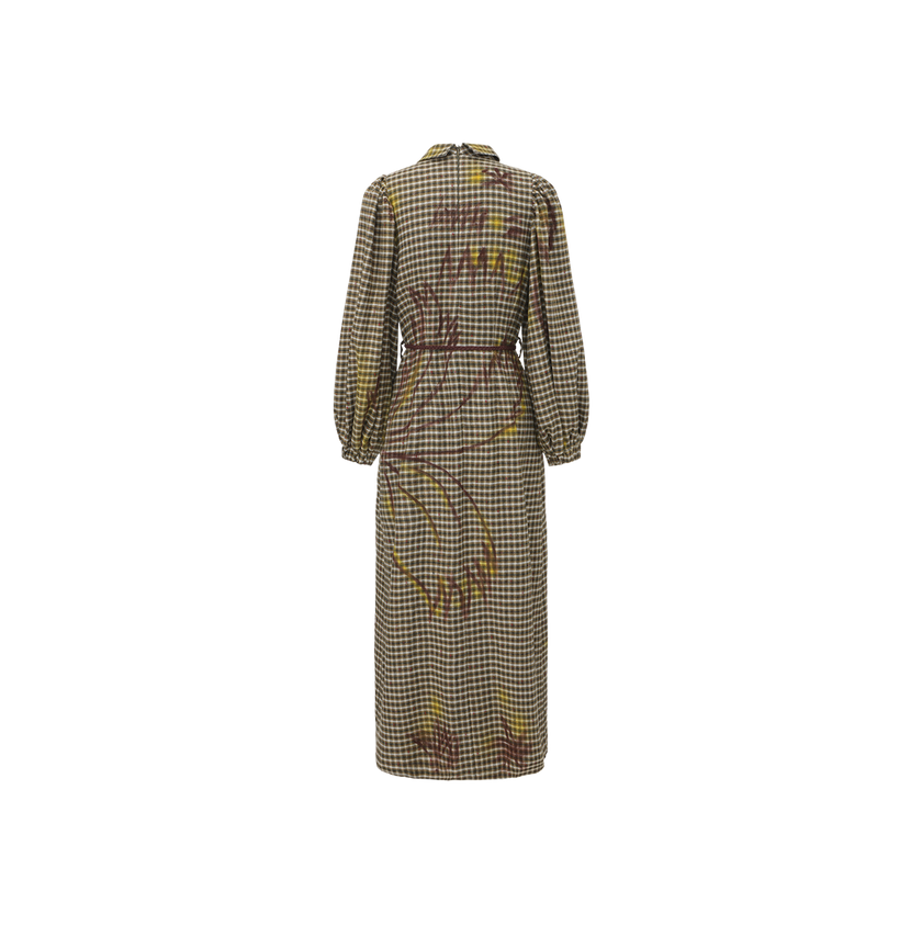Checked Printed Maxi Dress