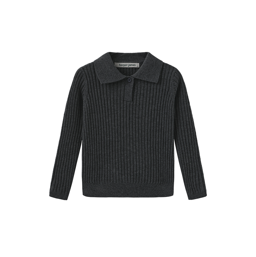 Ribbed Knit Button Sweater