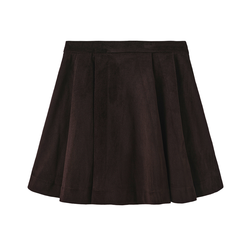 Lino Pleated Skirt