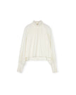 Silk Drape Neckline Blouse