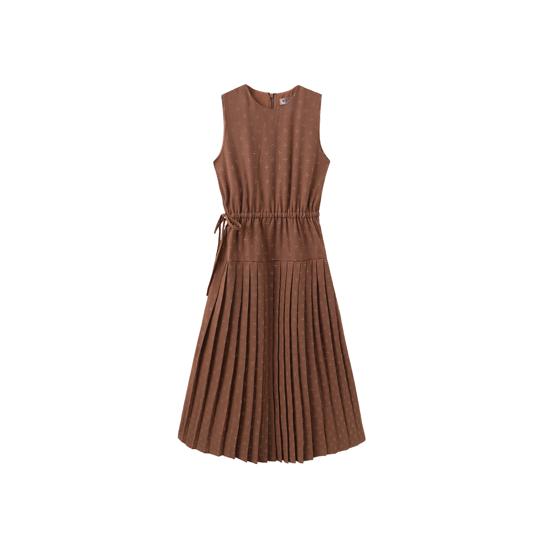 Elastic Waist Drop Pleated Jumper
