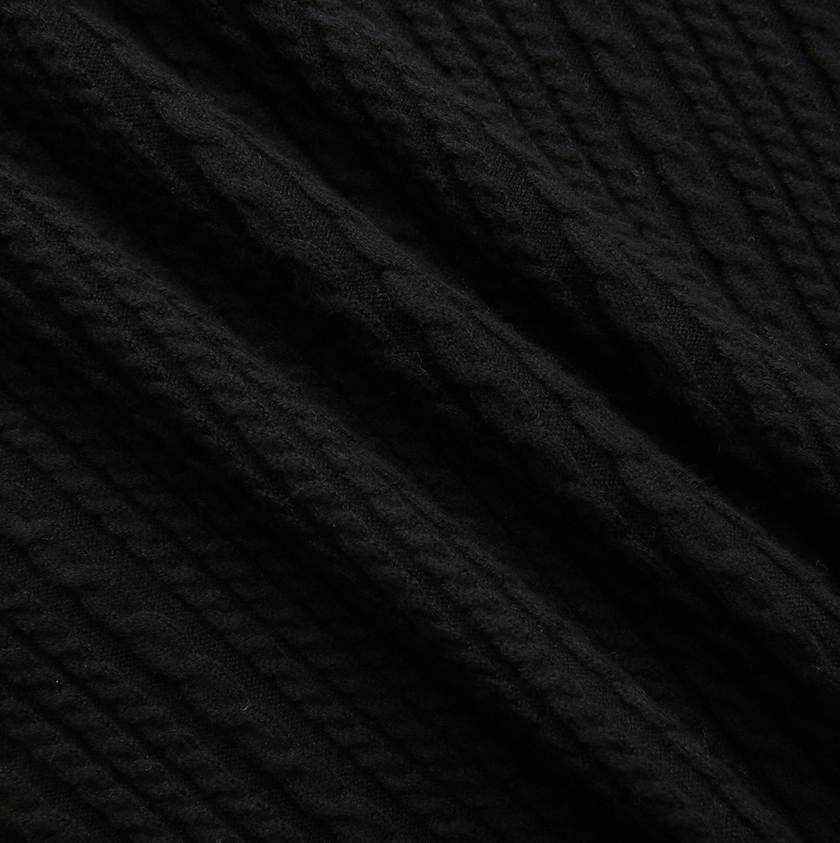 Cable Knit Flat Collar Sweater