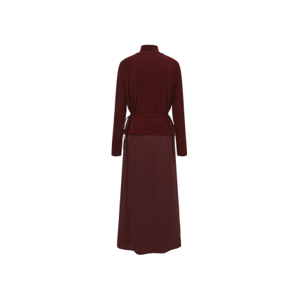 Silk T-Shirt Drawstring Dress