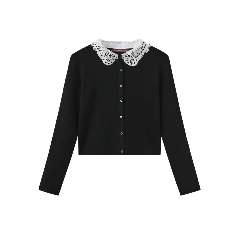 Lace Collar Cardigan