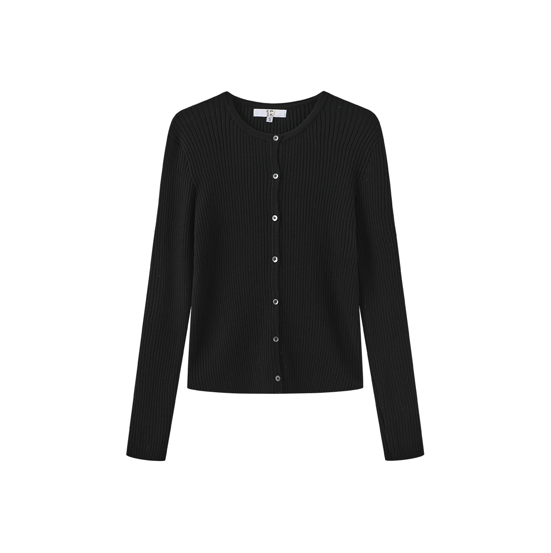Thick Ribbed Knit Cardigan