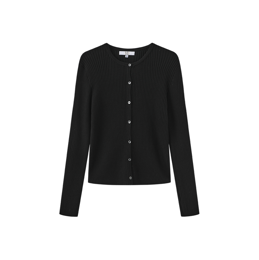 Thick Ribbed Knit Cardigan
