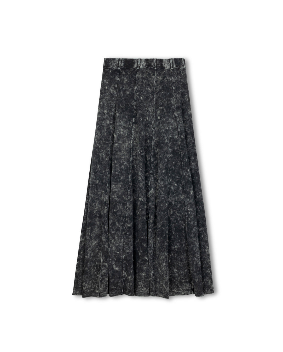 Paneled Midi Mineral Wash Skirt