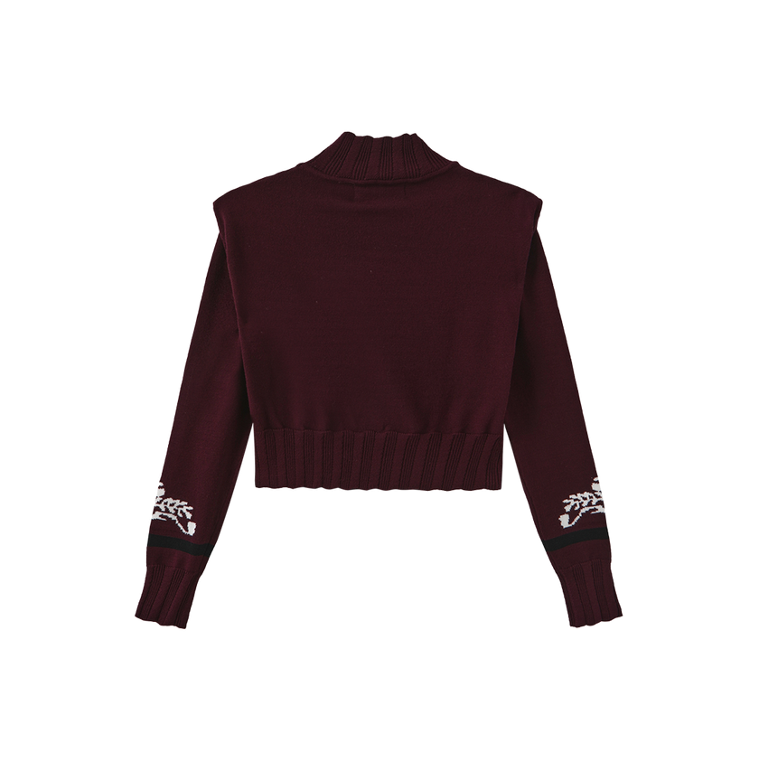 Crest Knit Turtleneck Sweater