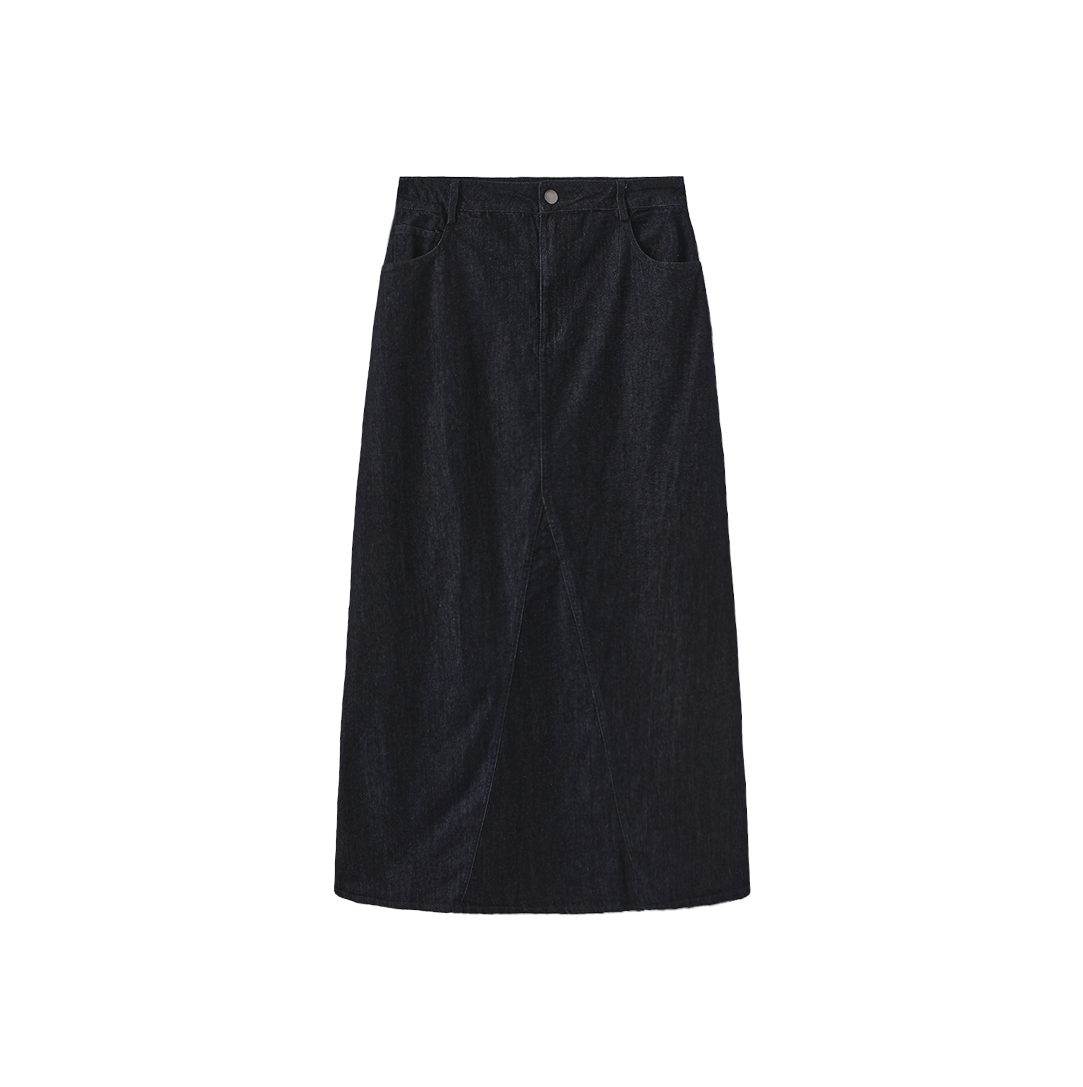 V-Seam Denim Skirt