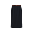 Maxi Belted Suit Skirt