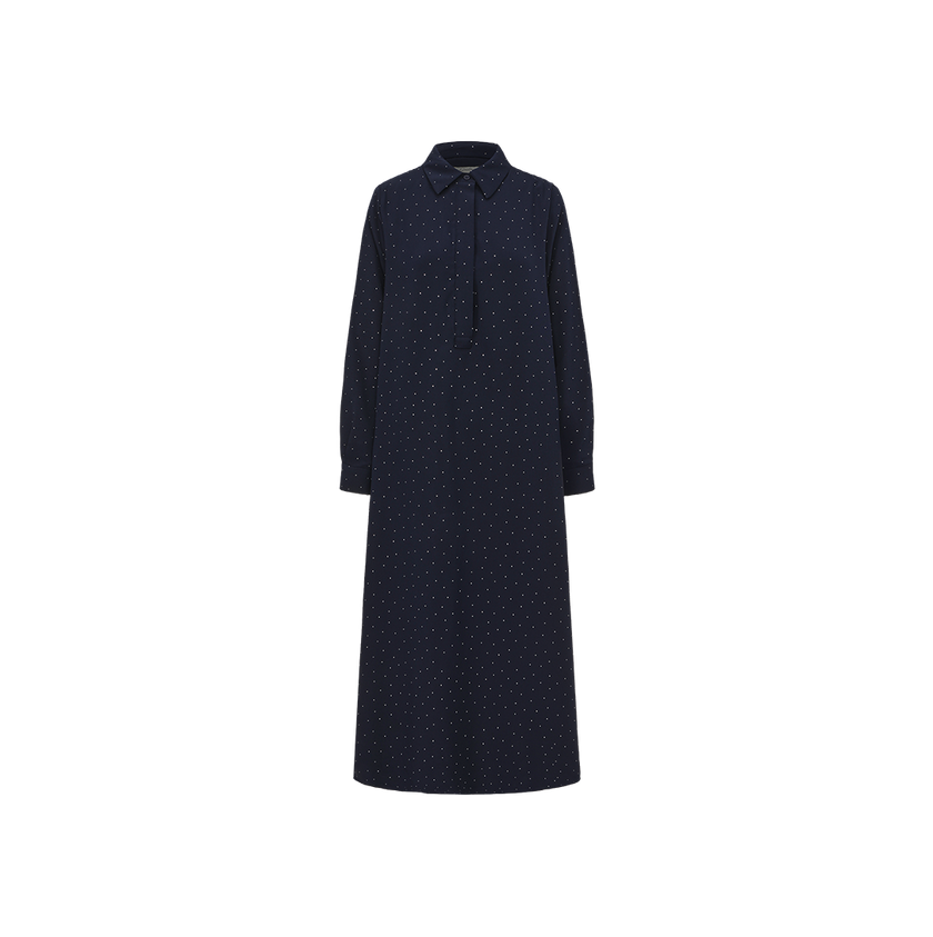 Quarter Button Detailed Dress