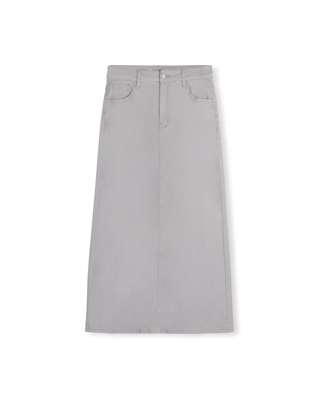Denim Maxi Straight Skirt