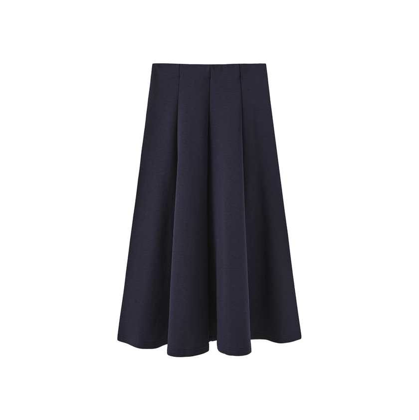 Sweatshirt Paneled Midi Skirt