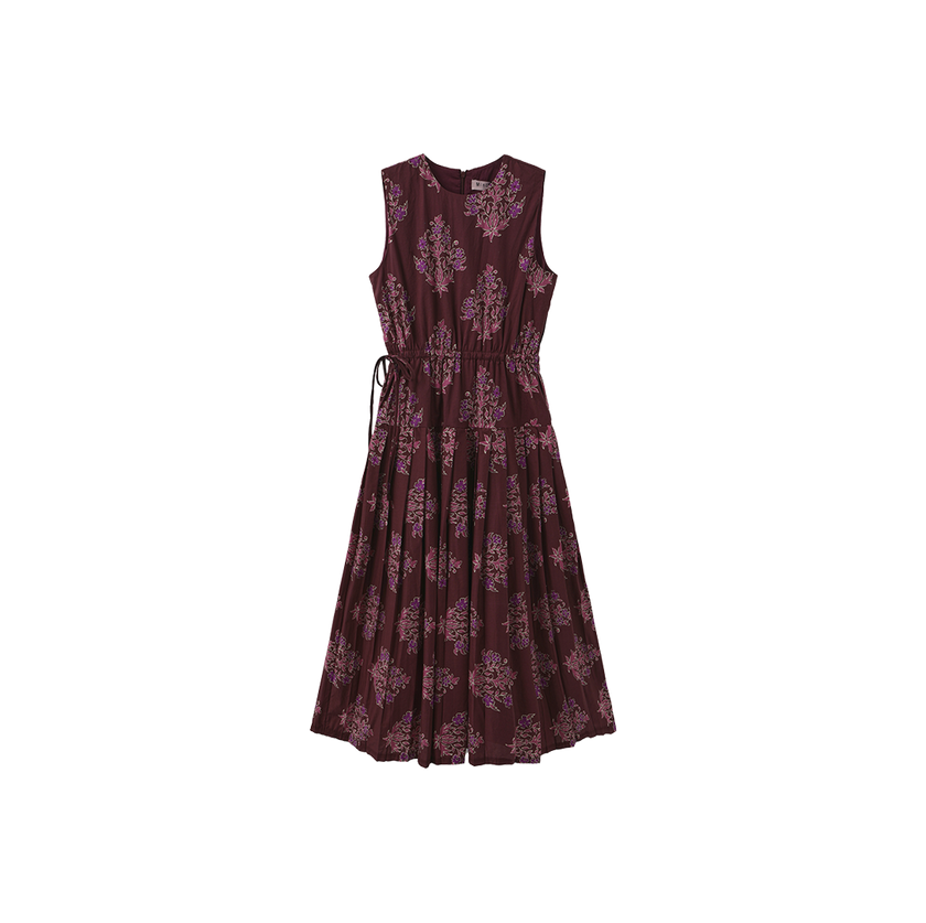 Elastic Waist Drop Pleated Jumper