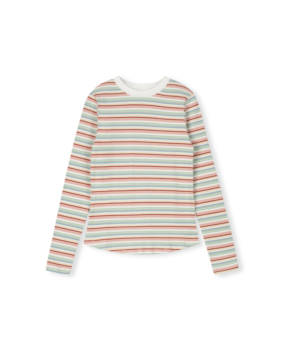 Multi Striped Ribbed T-shirt